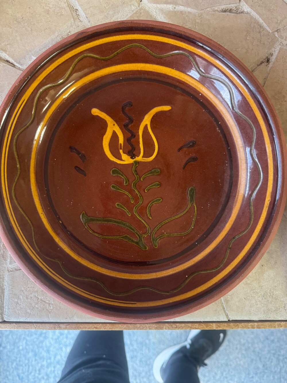 Vintage 1990 Lester Breininger Redware Plate